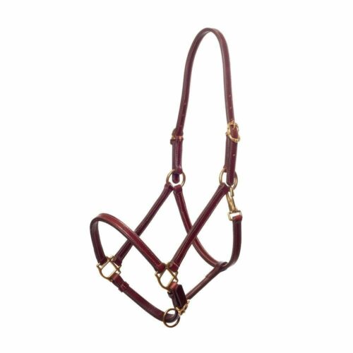 Leather halter Amora made of fine brown leather at Picadera