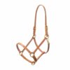 Leather halter Amora in fine natural brown leather by Picadera