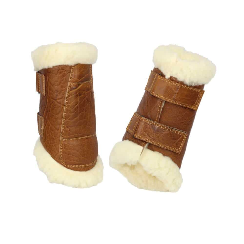 horse boots for Working Equitation Light brown front Picadera