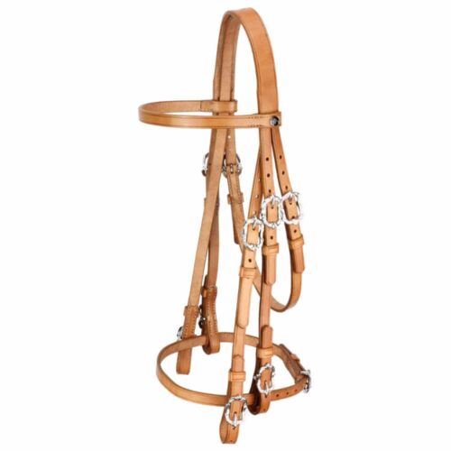 Baroque double bridle  Corelli in natural silver with Cortesia buckles from Picadera