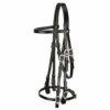 Baroque double bridle  Corelli in black silver with Cortesia buckles from Picadera