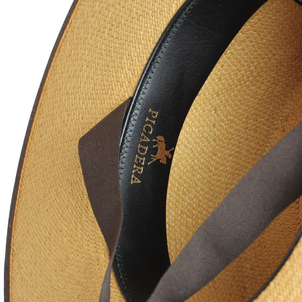 Chic Cordobes Straw Hat for Riding with Picadera Logo