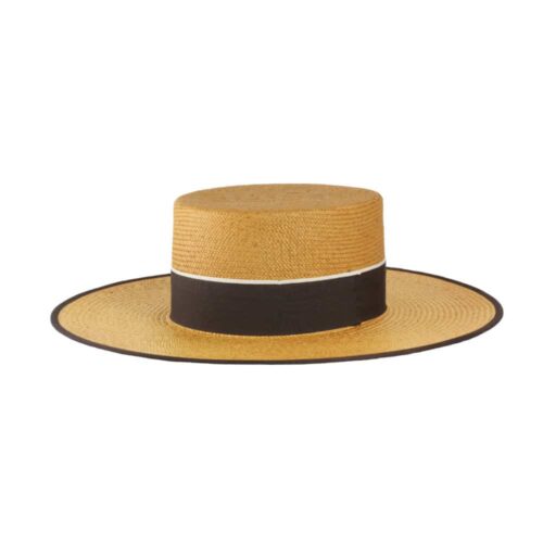 Spanish Toquilla straw hat in light brown from Picadera