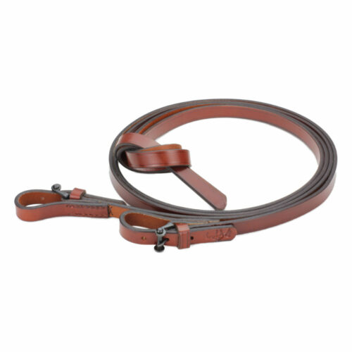 Double bridle reins Vaquero brown cowhide with knot at Picadera