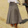 riding skirt Hedy in brown mottled to rider rear view at Picadera