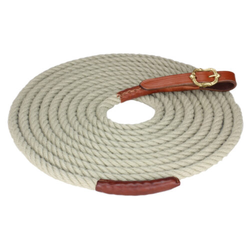 hemp groundwork rope with Baroque buckle in brown gold with 6 m length at Picadera